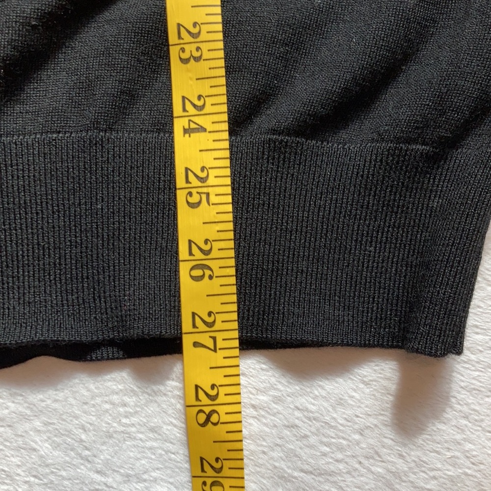 COS Merino Wool V Neck Long Sleeves Oversize Black Sweater S - Picture 7 of 8